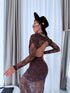Suknelė su nėriniais "VINTAGE LIFE LD95" - CHOCO